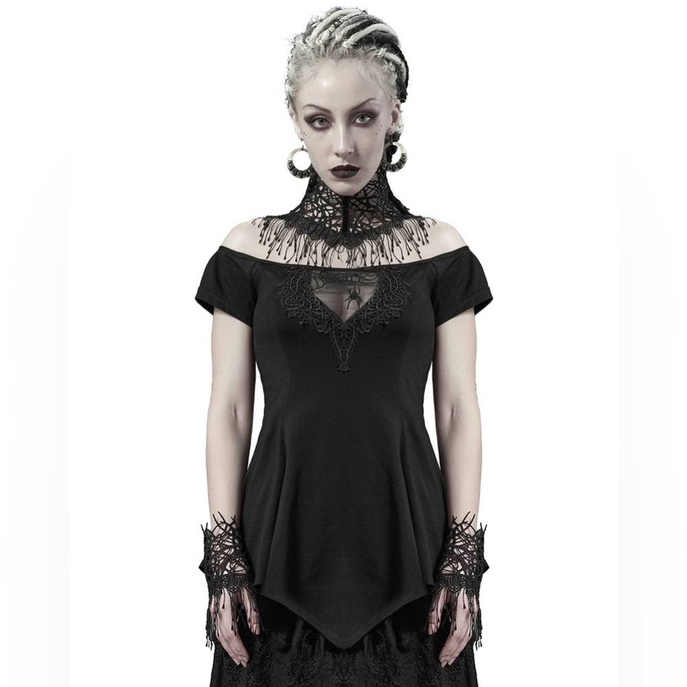 Punk Rave Spiderweb Top - Picture 3 of 6